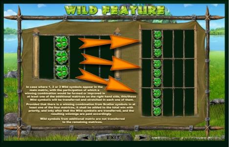 Dragon Hot Slot Machine Wild Feature Screen