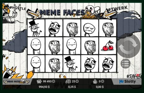 Meme Faces Slot Machine Paytable Screen