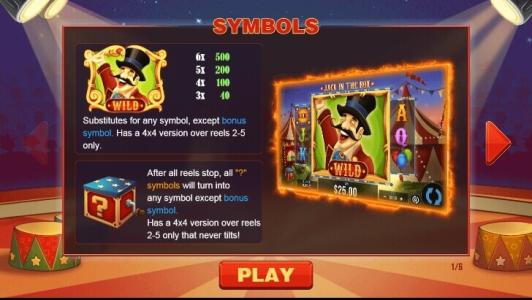 Jack in the box Slot Machine Wild Symbol Screen