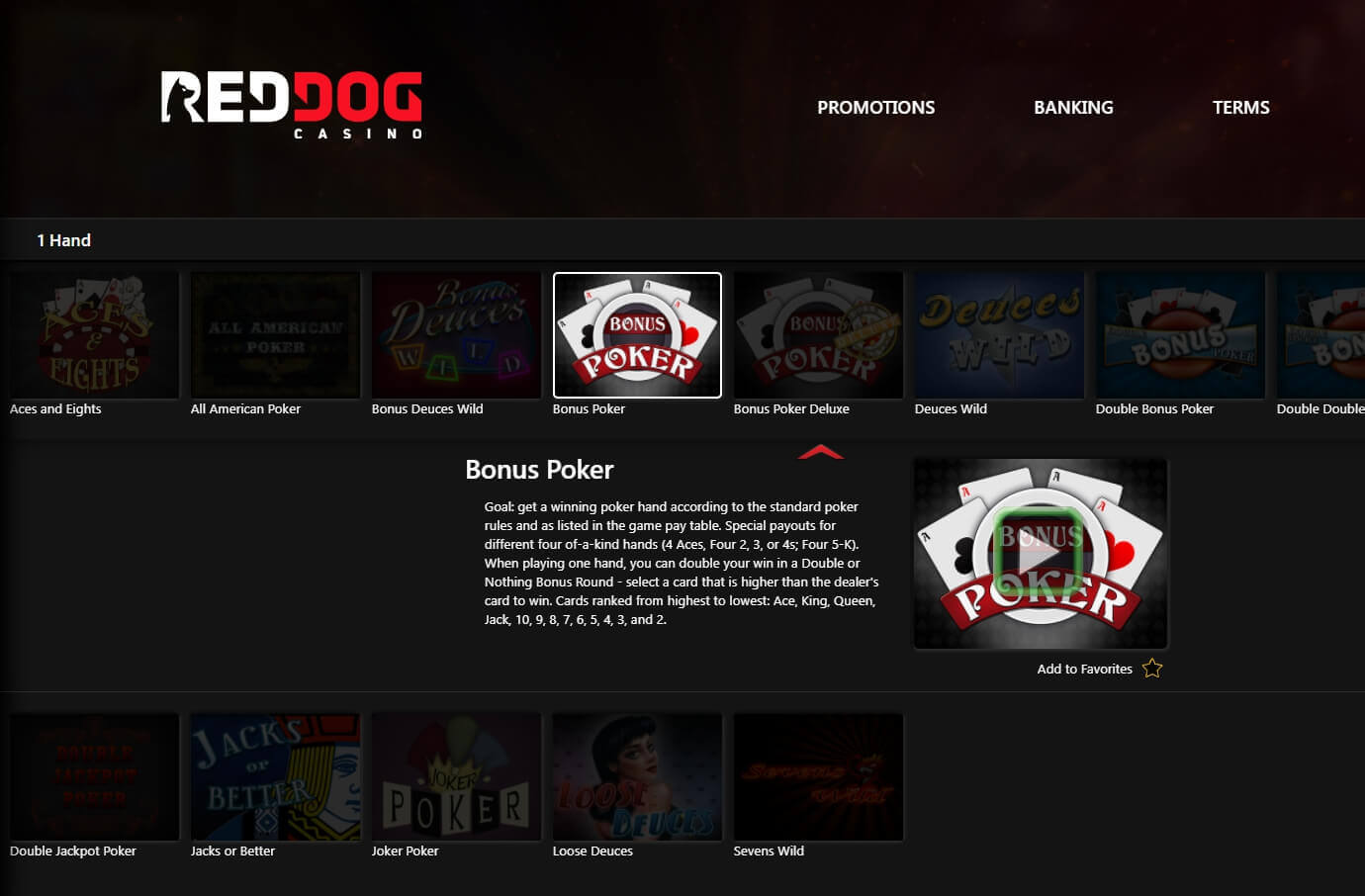 red dog casino slots