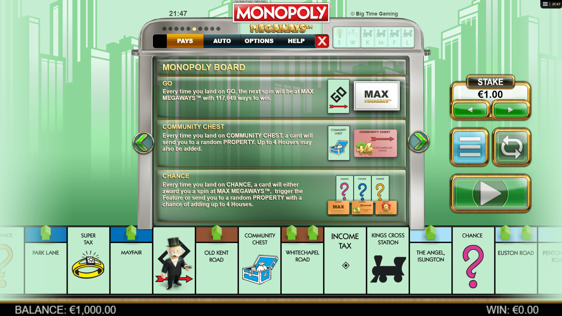 Monopoly Megaways Rtp