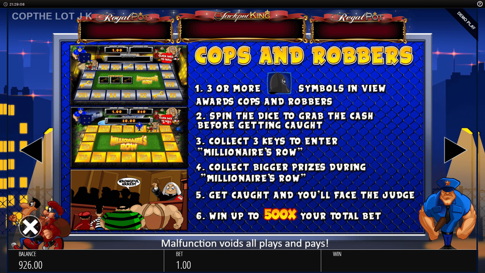 Cop the lot slot free play no registration no download