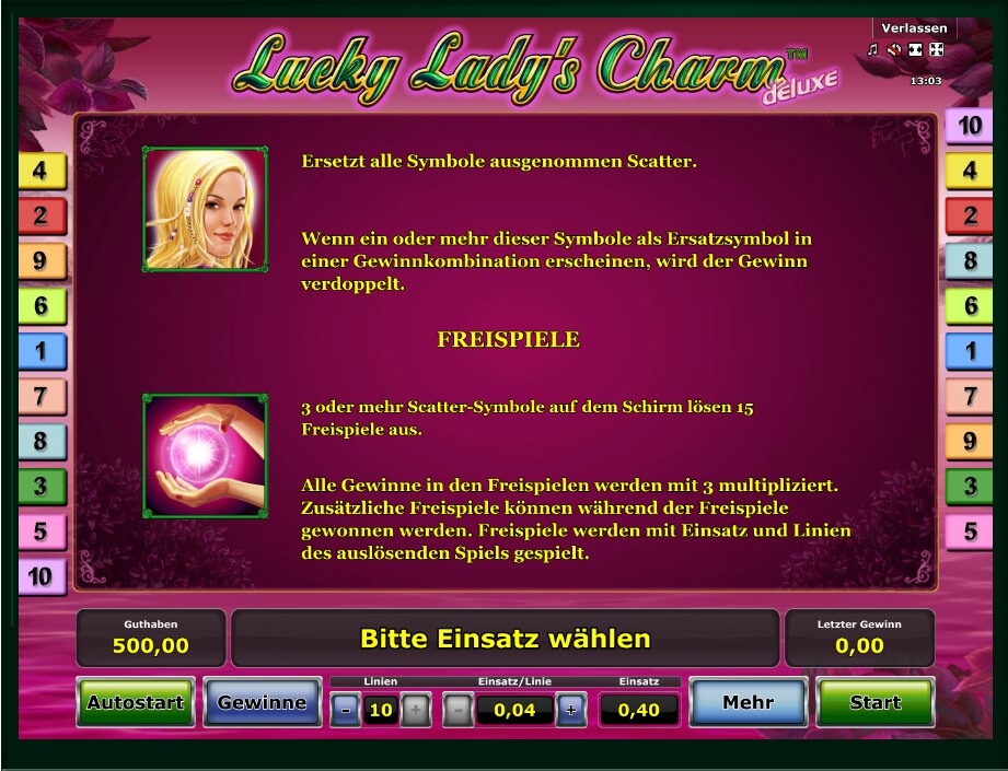 slot machines online lucky ladyʼs charm deluxe 6
