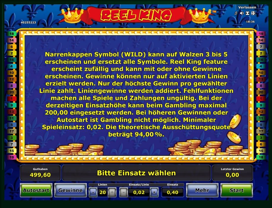4 Reel King Slot Machine