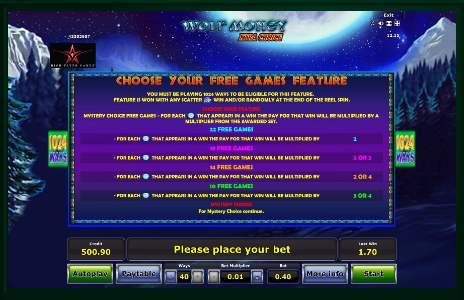 Wolf Money Xtra Choice Free Online Slots free online casino games no download for fun 