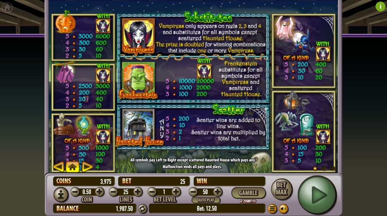 Haunted House No Download Slot Game