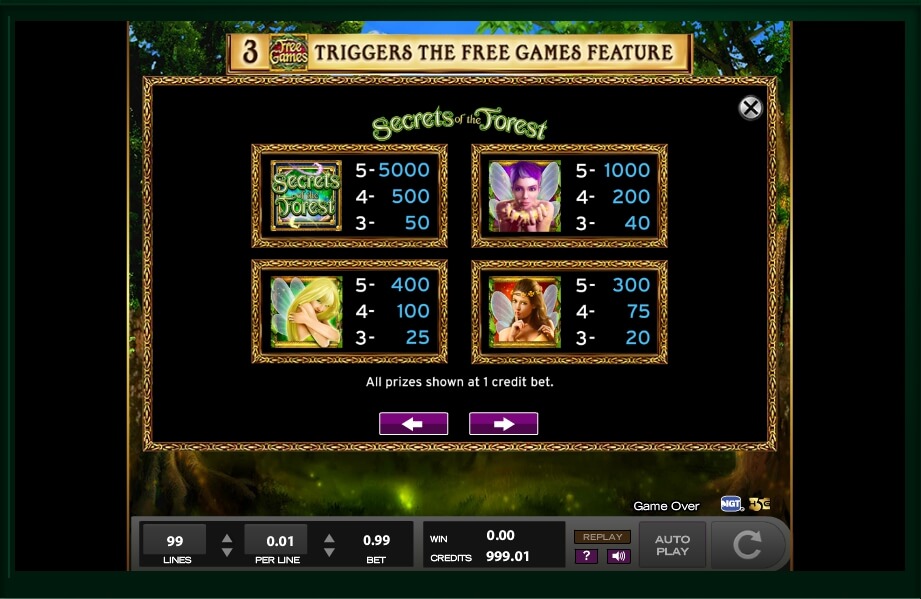 Secrets Of The Forest Slot Machine online, free