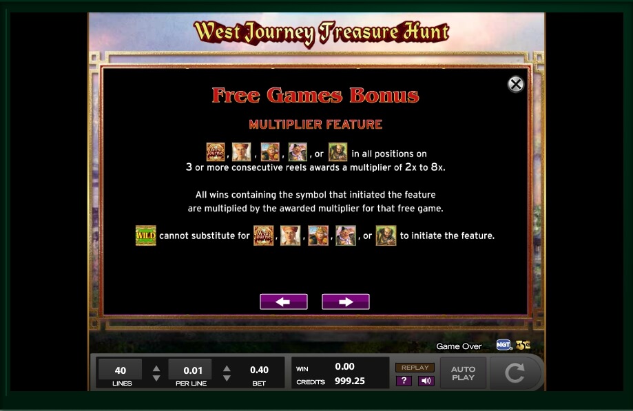 West Journey Treasure Hunt Slot Machine