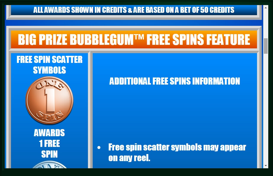 big prize bubblegum slot machine online casino