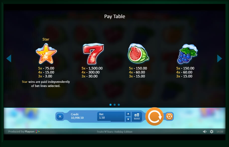 Fruits N Stars: Holiday Edition Slot Machine