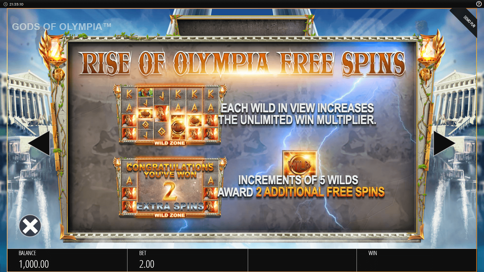 olympus casino free spins