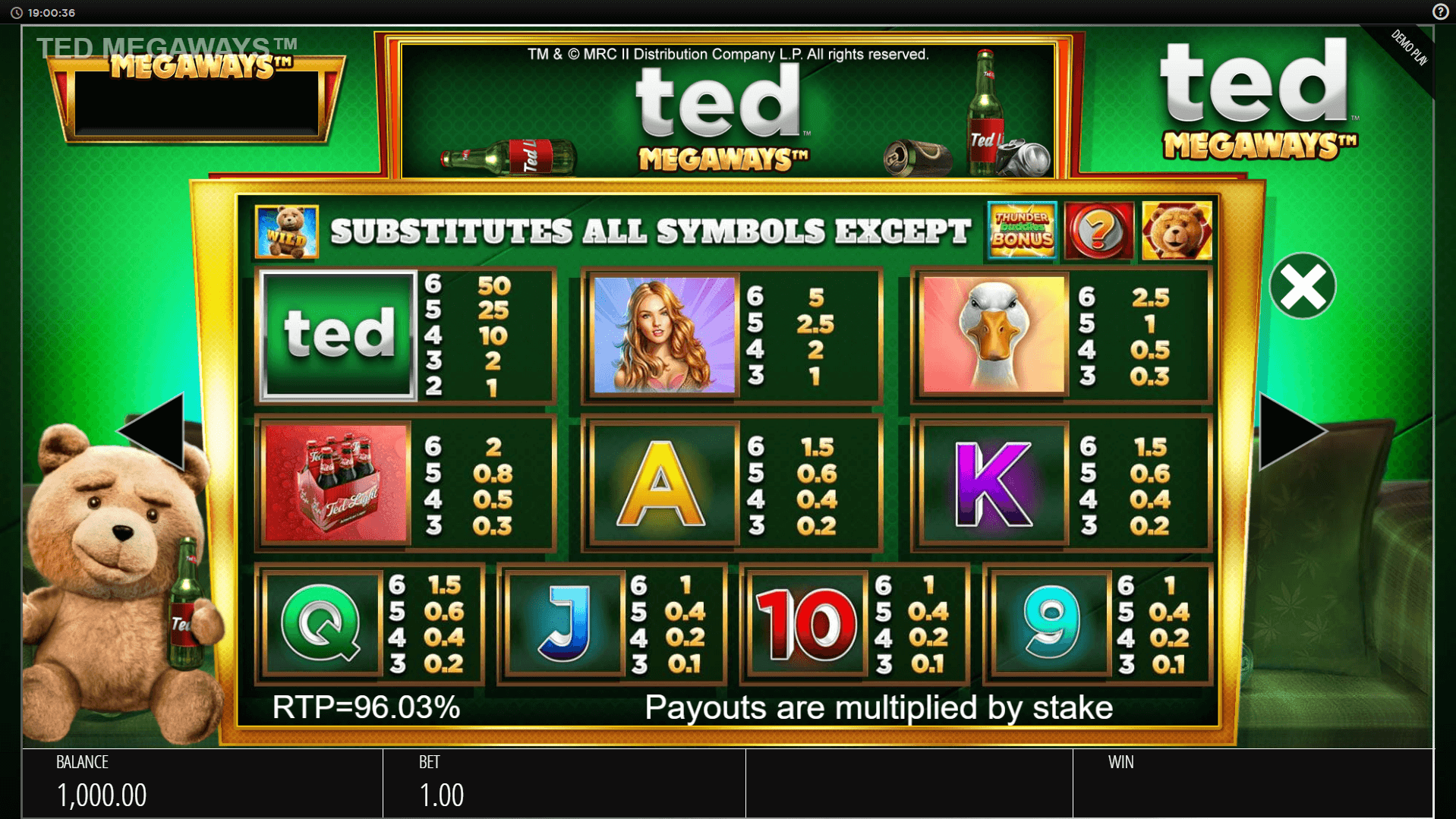 Ted Megaways Slot Machine