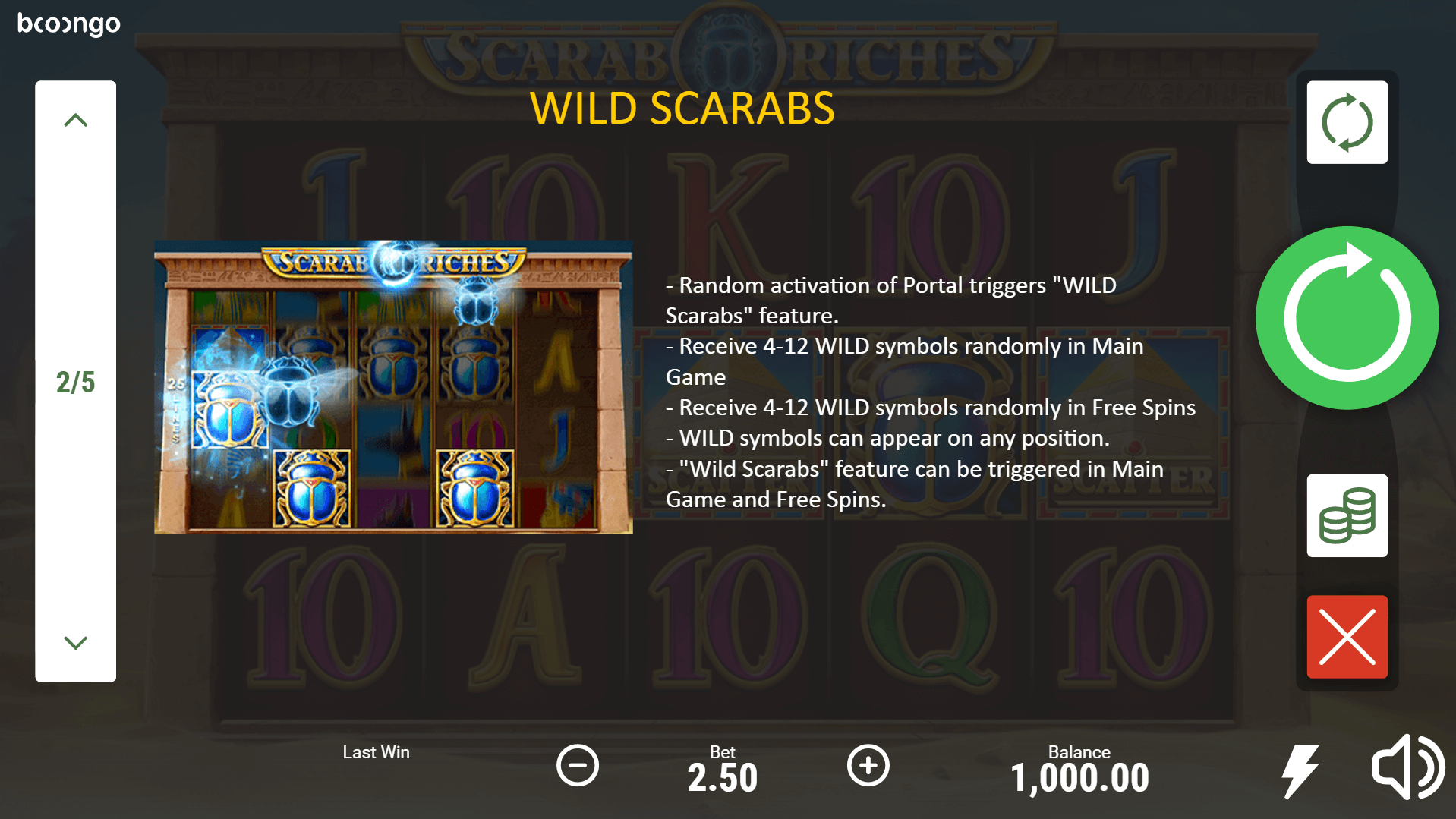 Scarab riches slot machine