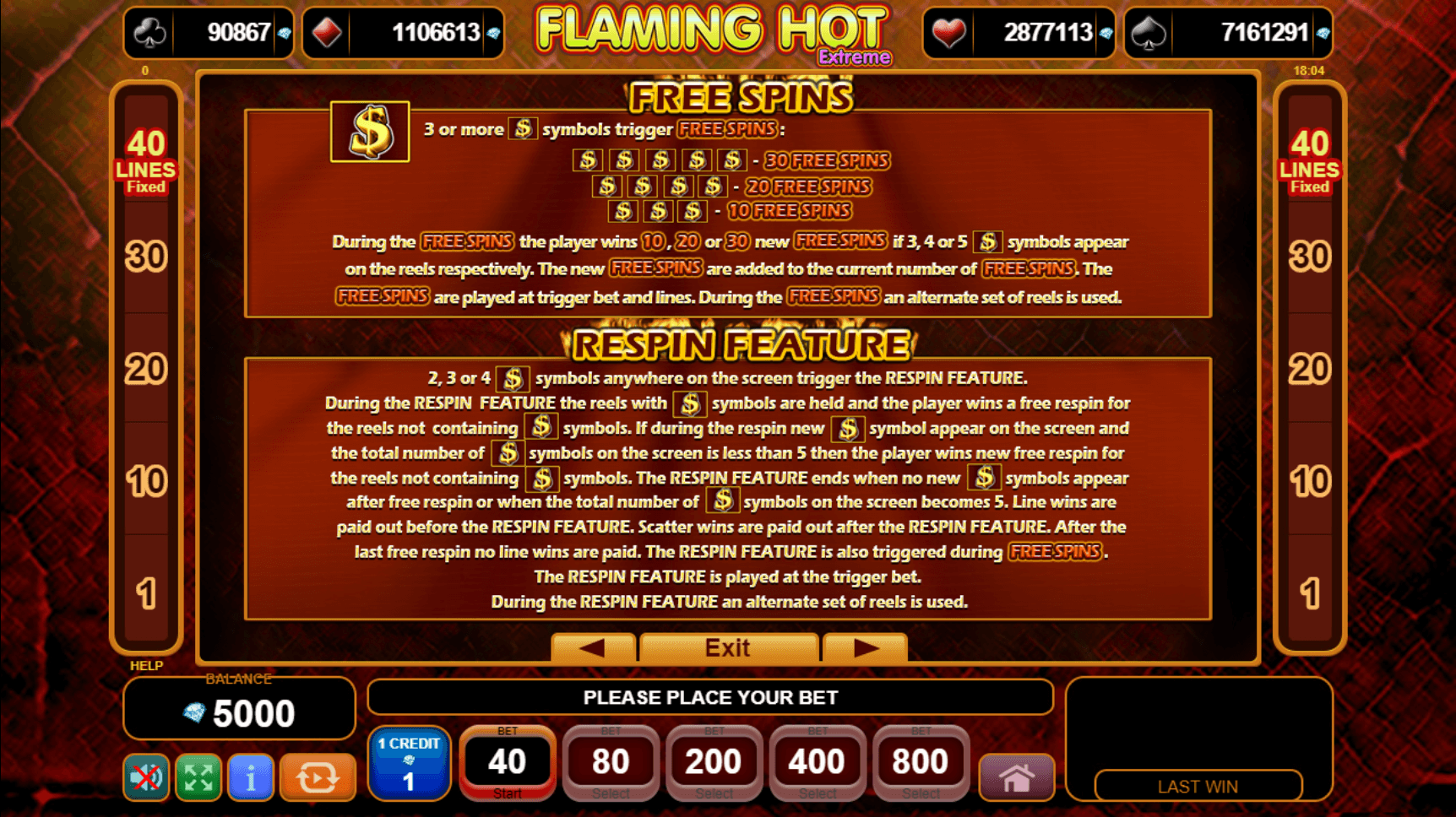 Flaming Hot Extreme Slot Machine