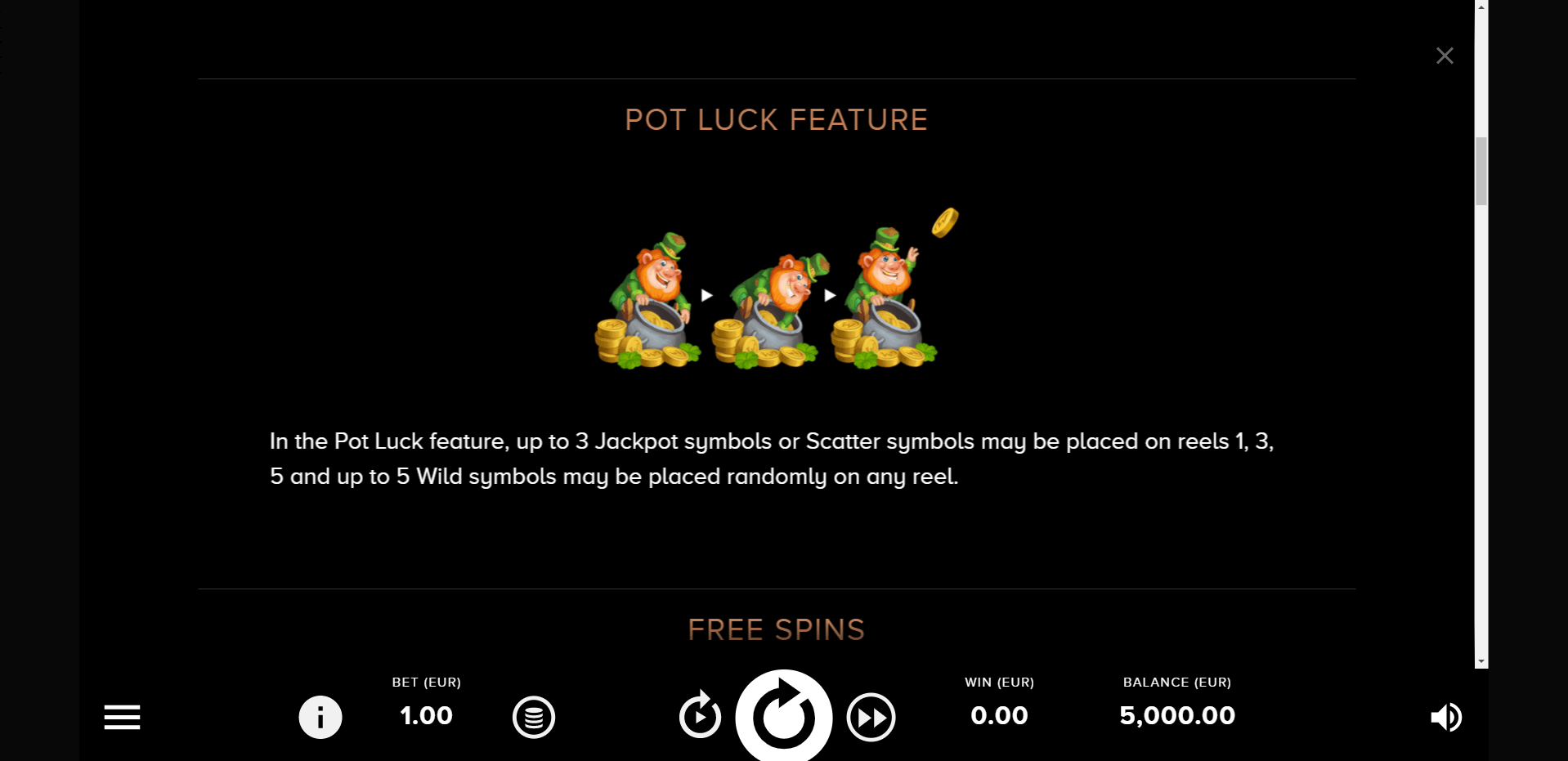 irish pot luck slot machine