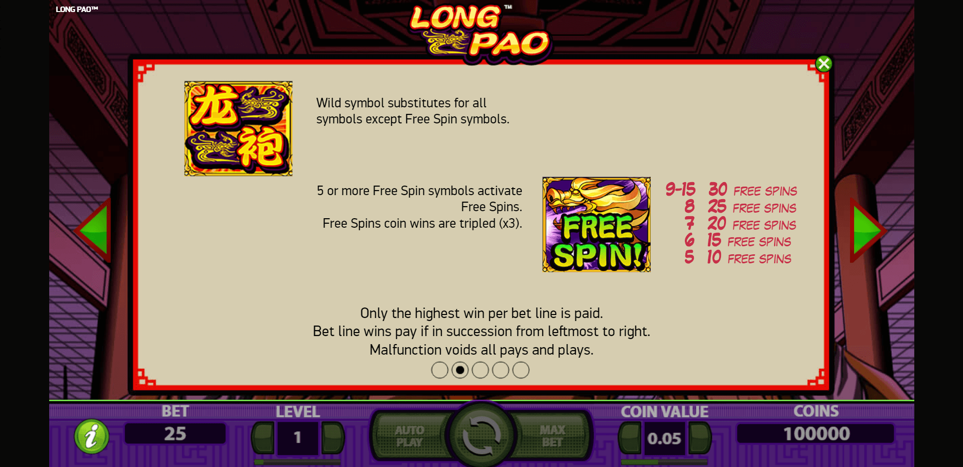 Long Pao Slot Machine