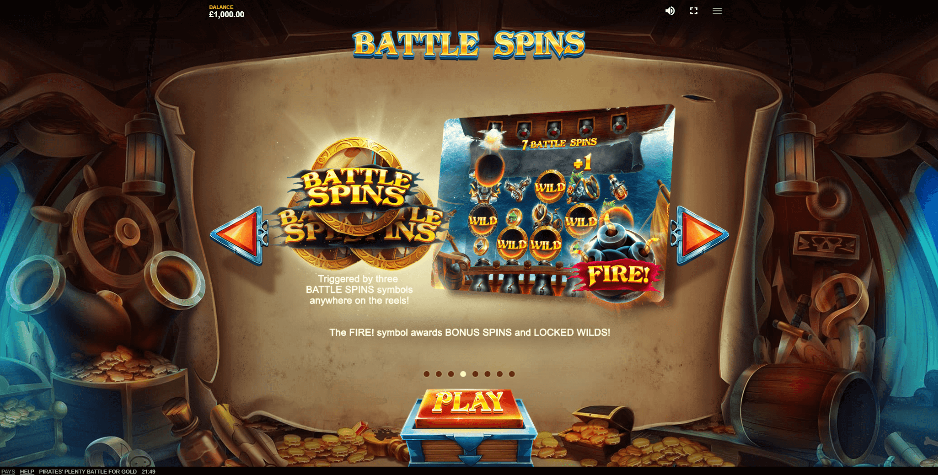 Pirates Plenty Battle for Gold Slot Machine