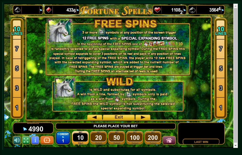Fortune Spells Slot Machine