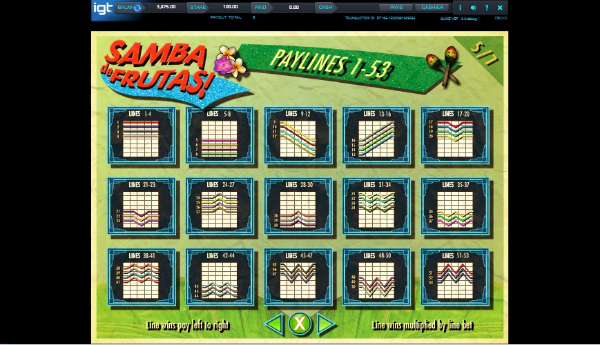 Samba De Frutas Slot Machine