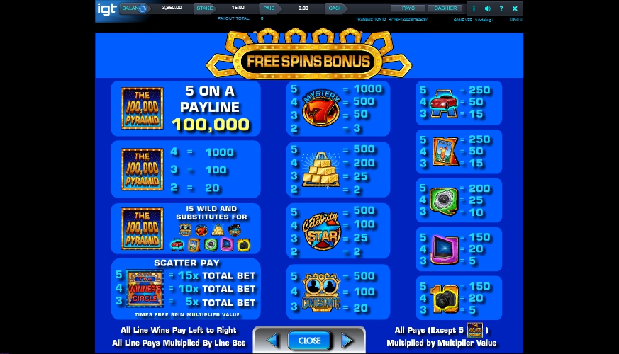 The 100,000 Pyramid Slot Machine ᗎ Play Online & Free