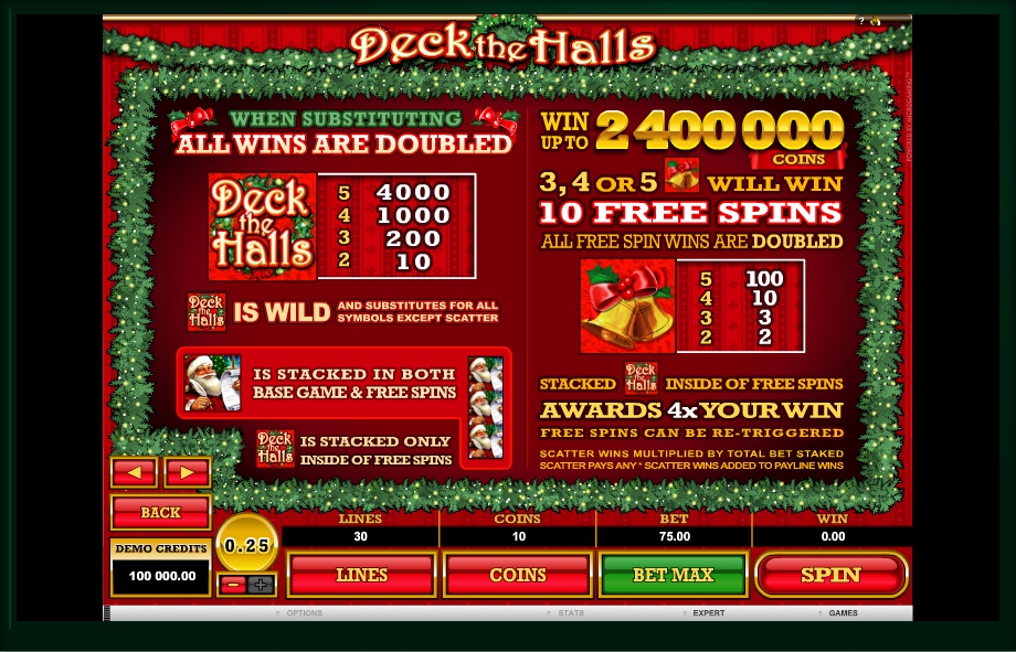 Deck the halls free slots mach neverwinter