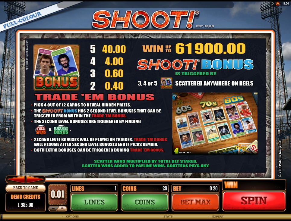 Free reel em in slot game