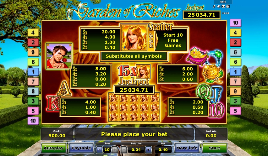 slot machines online garden of riches
