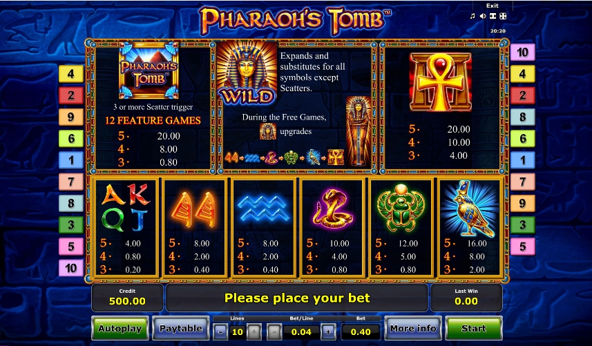 slot machines online pharaoh’s tomb