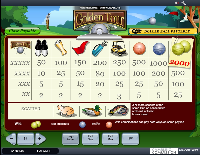 golden tour free slot machine