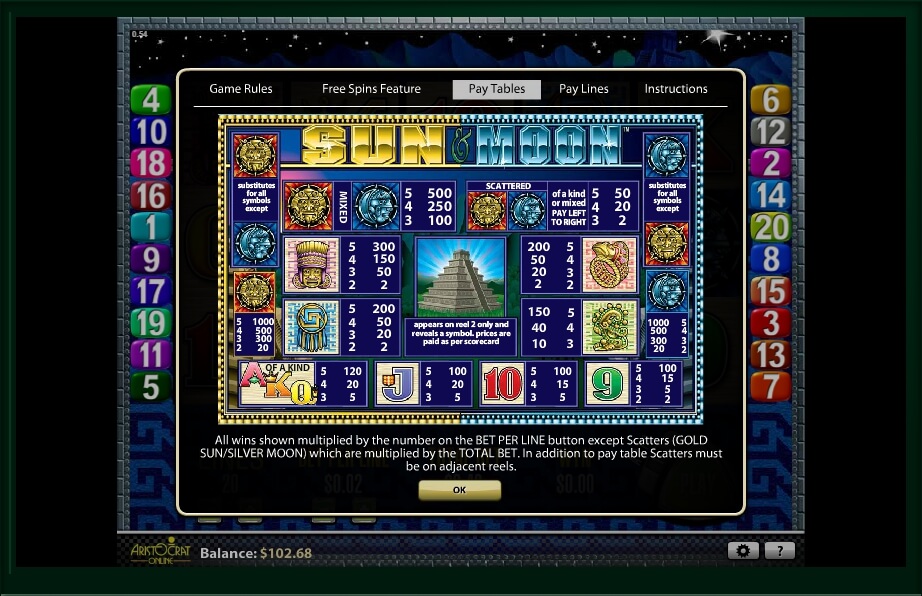 free sun and moon slot machine game
