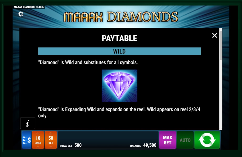 Maaax Diamonds Slot Machine