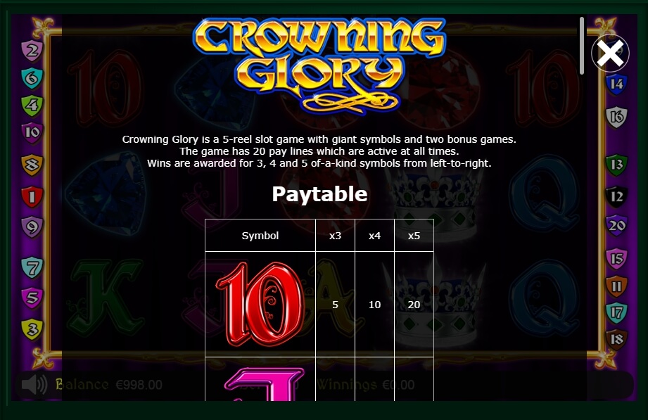 Crowning Glory Slot Machine \u15ce Play FREE Casino Game Online by Betdigital