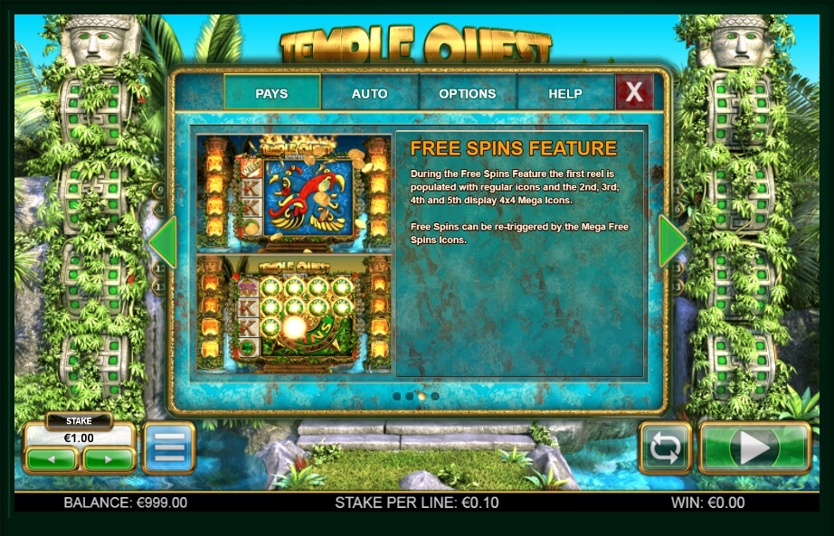 Temple Quest Spinfinity Slot Machine
