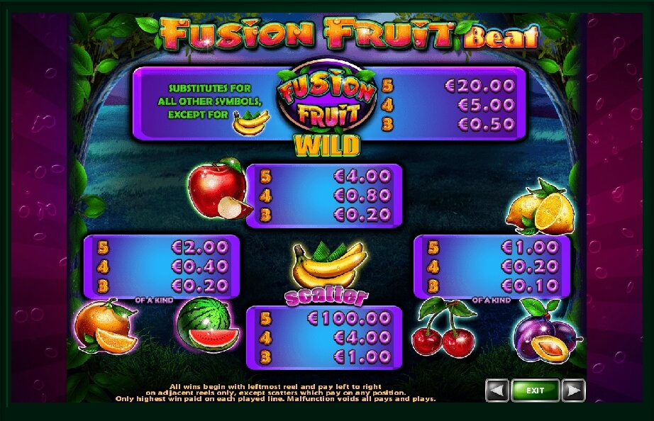 Fusion Fruit Beat Slot Machine