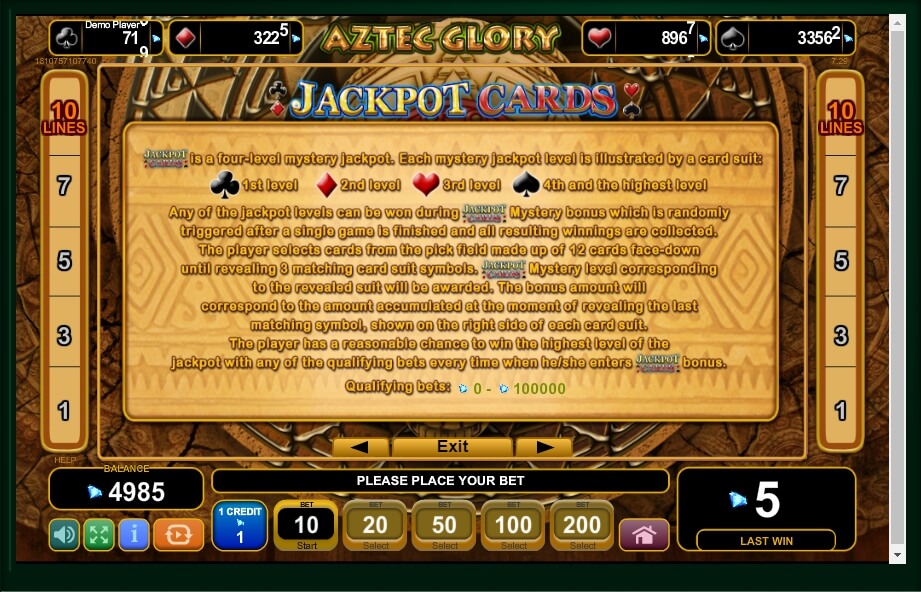 Aztec Glory Slot Machine \u15ce Play Online \u0026 Free