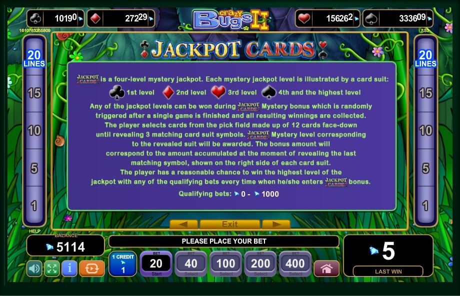 Crazy Bugs Slot Machine