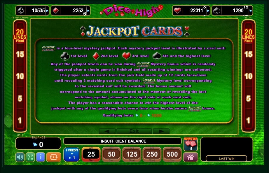 Dice High Slot Machine