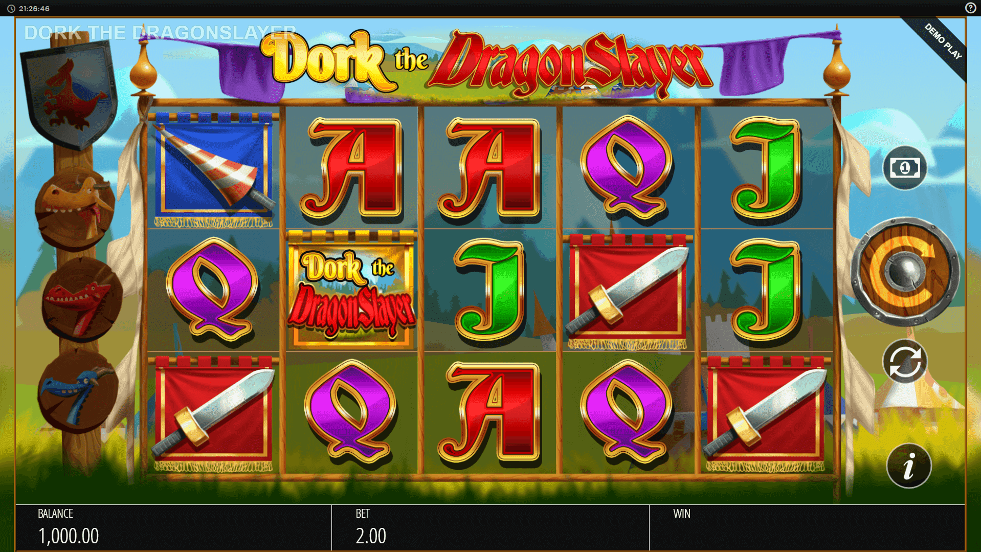 Dork the Dragon Slayer slot play free
