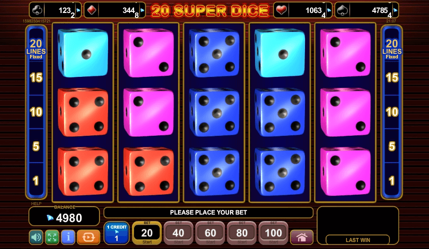 20 Super Dice slot play free