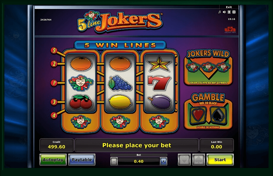 5 Line Jokers slot play free