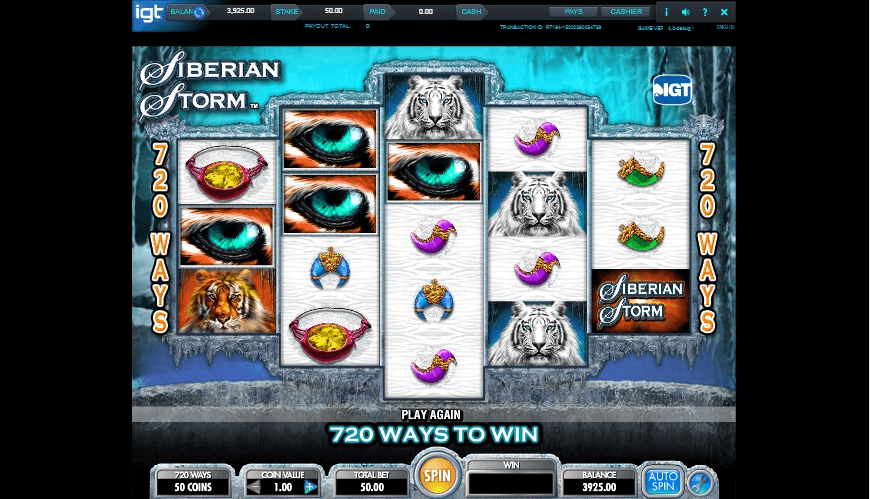 MegaJackpots Siberian Storm slot play free