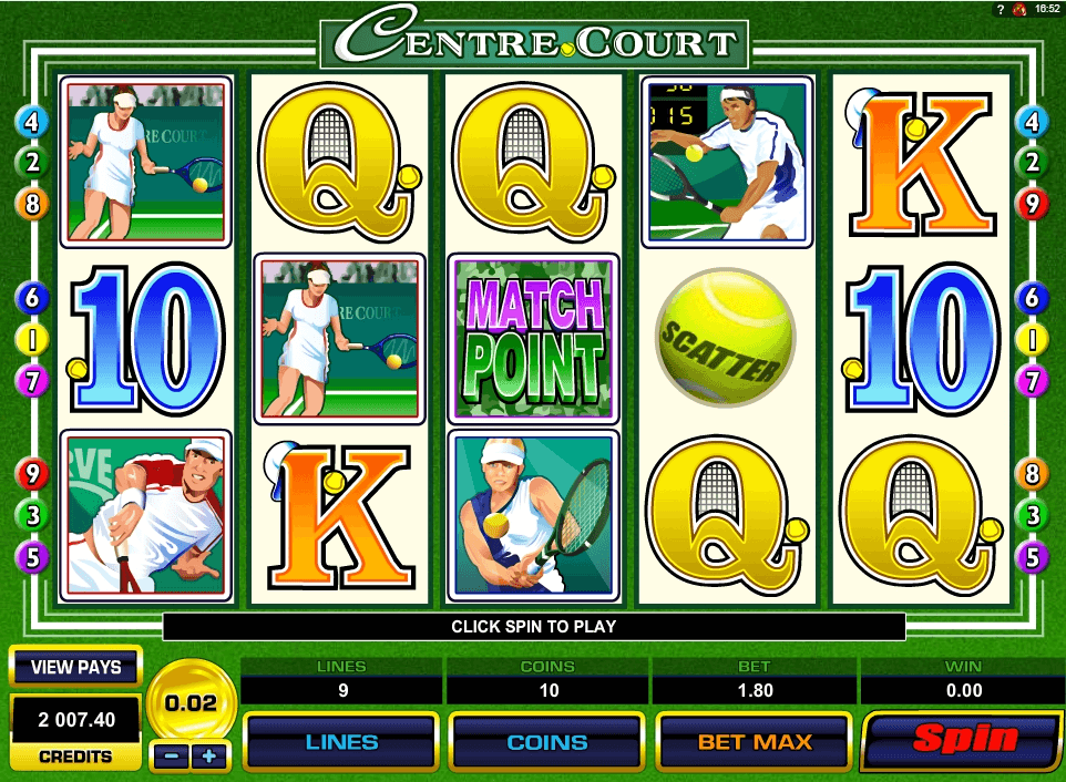 Centre Court slot play free