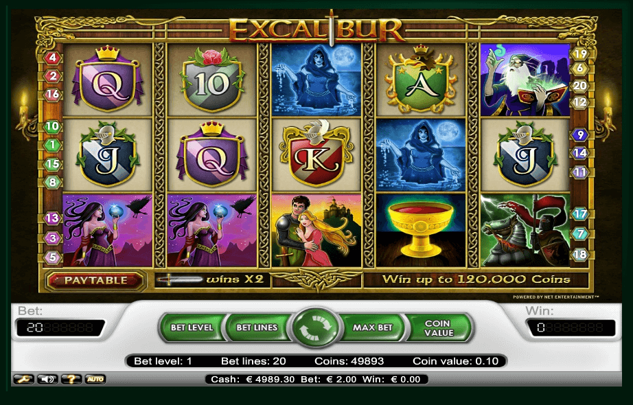 Excalibur slot play free