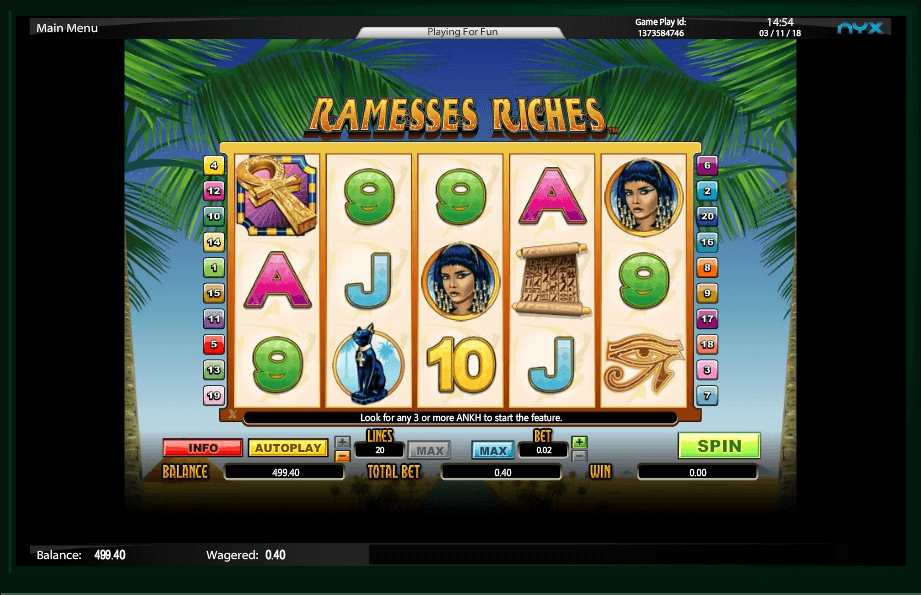 Ramesses Riches slot play free