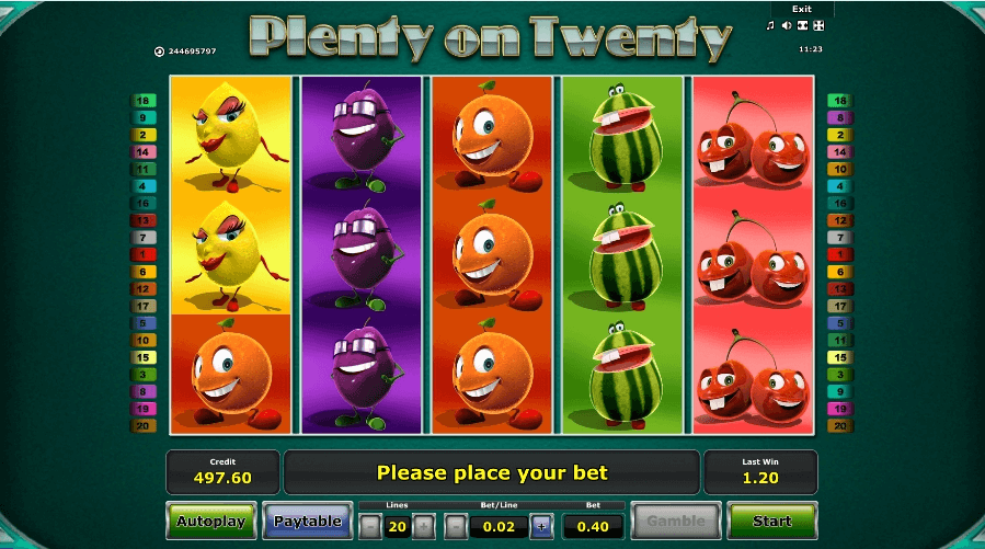 Plenty on Twenty slot play free
