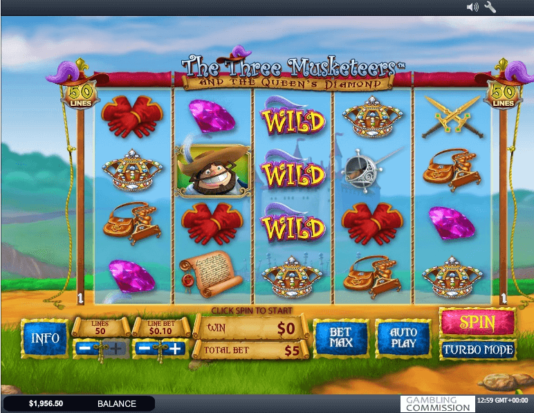 The Three Musketeers and the Queens Diamond slot play free