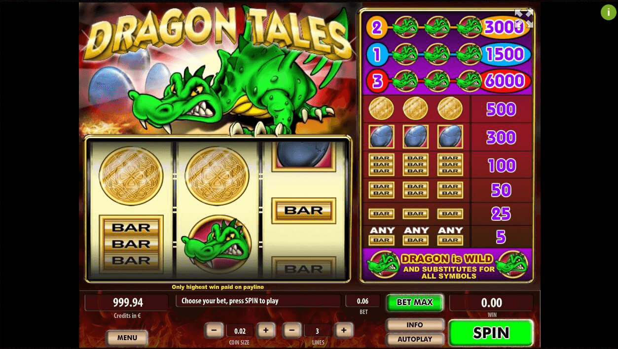 Dragon Tales slot play free