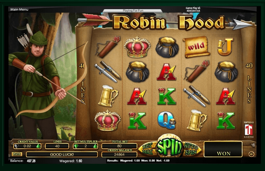 Robin Hood slot play free