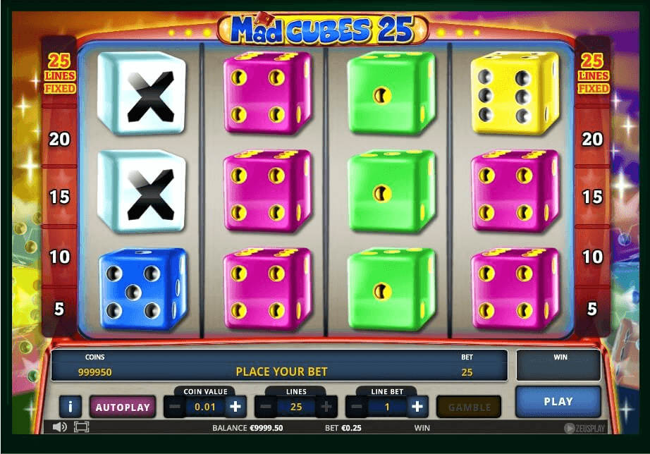 Mad Cubes 25 slot play free